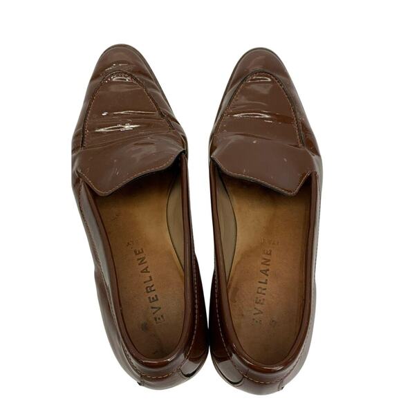Everlane Patent Brown Patent Leather Men's Derby Made In Italy Size 9 - Picture 2 of 5